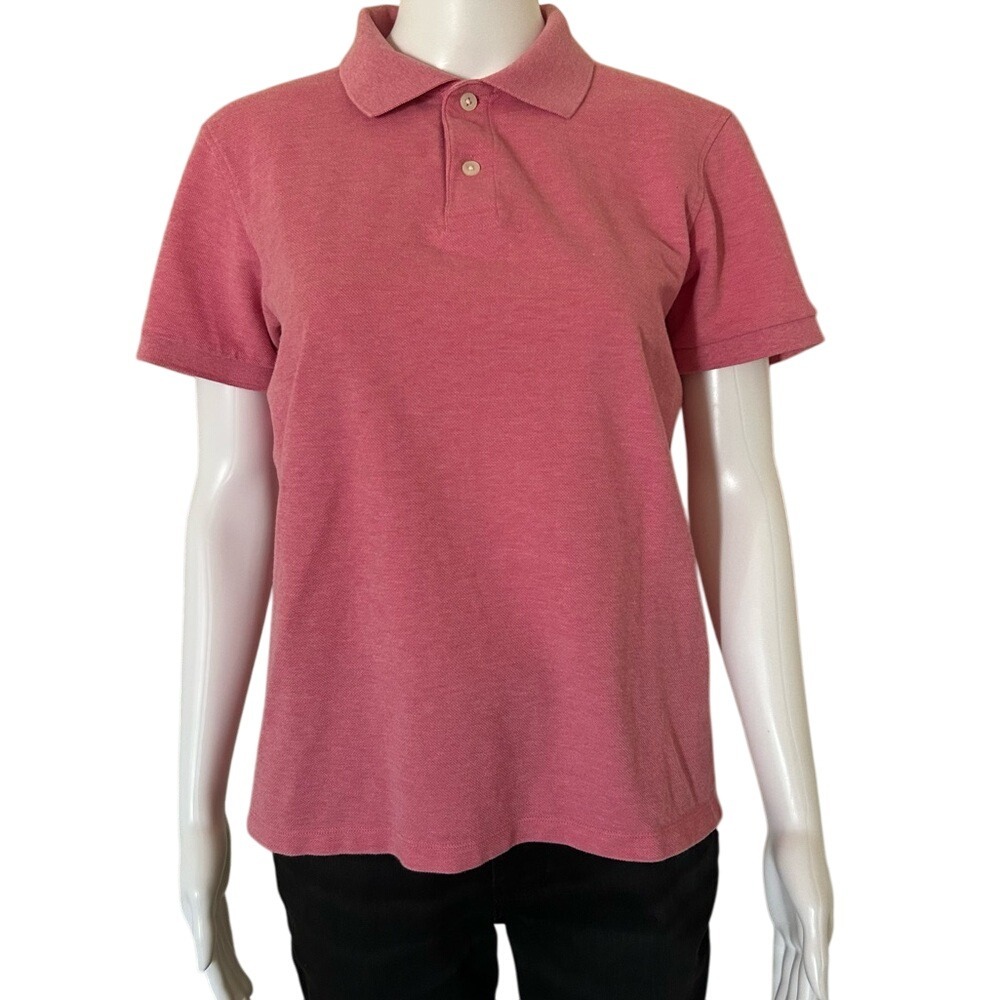 UNIQLO Pink Short Sleeve Cotton Blend Classic Basic Preppy Polo Shirt Small‎